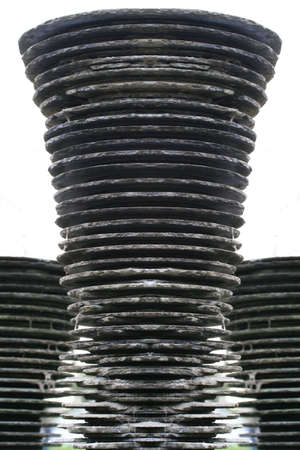 Closeup of slate sculptureの写真素材