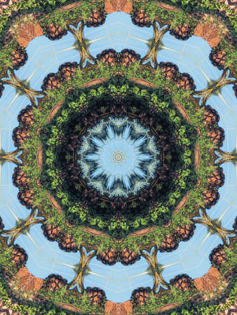 Blue and green abstractの写真素材