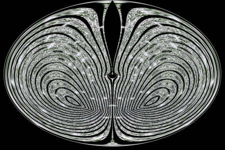 Black and white heartの写真素材