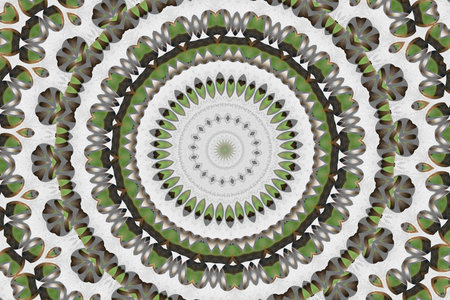 Green and white abstract 2