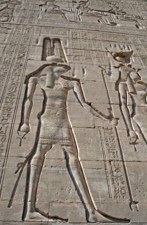 Hieroglyphs at Dendera Temple の写真素材