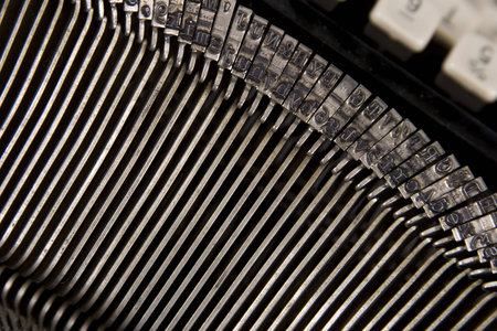 Lines made by old manual typewriterの写真素材