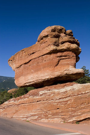 Balancing Rock at the Garden of the Gods in Colorado Springs, Colorado
