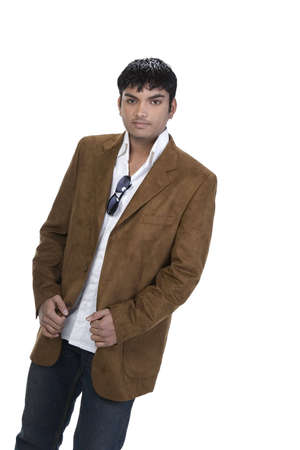Male Model over a white backgroundの写真素材