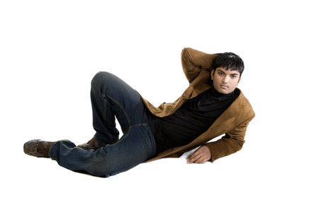 Male Model over a white backgroundの写真素材