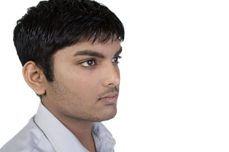 Male Model over a white backgroundの写真素材