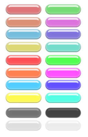 Color gel buttonsの写真素材