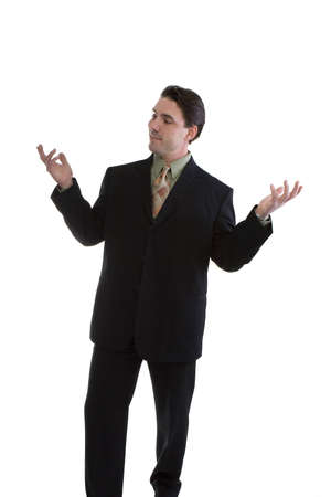 Male Model in Business suit over white backgroundの写真素材