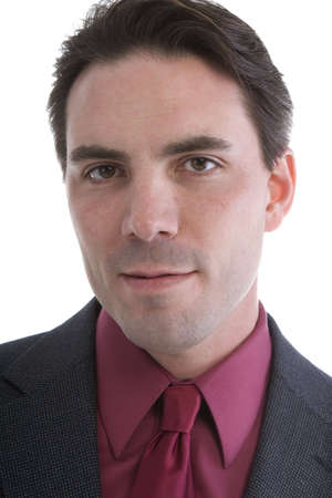 Male Model in Business suit over white backgroundの写真素材