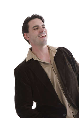 Male model in Casual clothes over white backgroundの写真素材