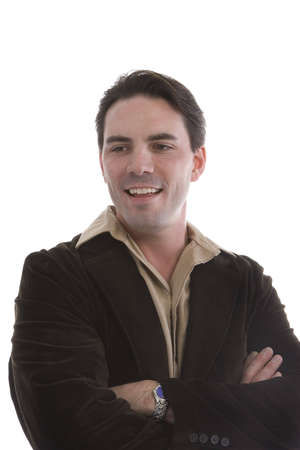 Male model in Casual clothes over white backgroundの写真素材