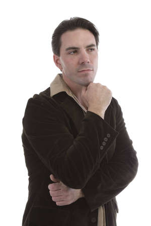 Male model in Casual clothes over white backgroundの写真素材