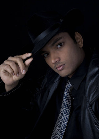 Indian Male Model low key imageの写真素材