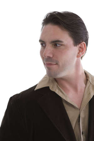 Male model in Casual clothes over white backgroundの写真素材