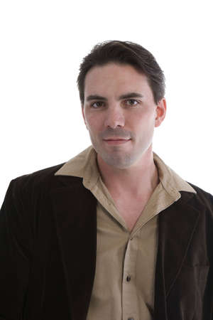 Male model in Casual clothes over white backgroundの写真素材