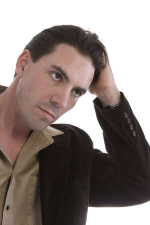 Male model in Casual clothes over white backgroundの写真素材