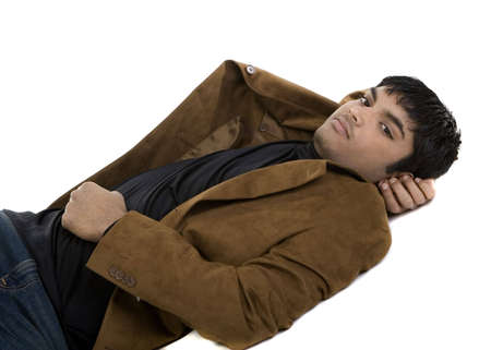 Male Model over a white backgroundの写真素材