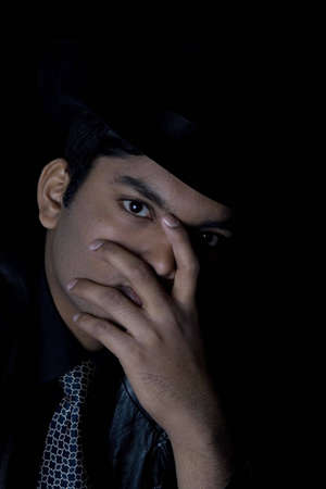 Indian Male Model low key imageの写真素材