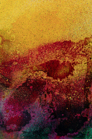 Vivid red and yellow abstract watercolor texture