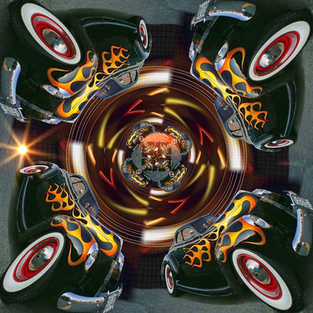 Custom car abstract photo