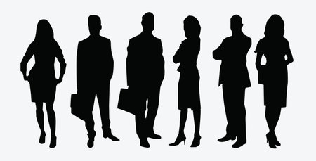 sillhouette of people のイラスト素材