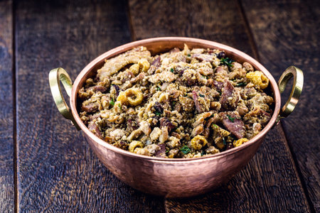 Brazilian beans called tropeiro mineiro beans, typical Brazilian food.