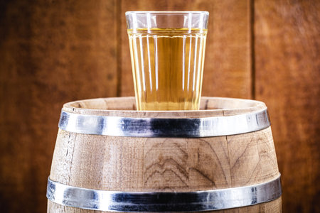 small dose glasses, high quality distilled alcohol. Brazilian cachaÃ§a (called pinga),...