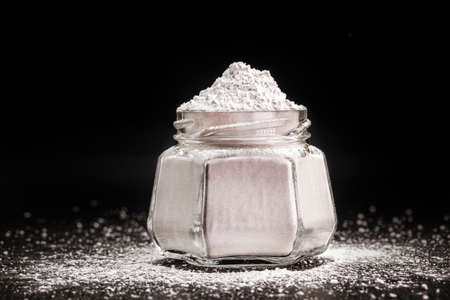 chemical baking powder. Chemical product that allows to give sponginess to a mass. Mixture of a non-toxic acid used in cooking and a carbonate or bicarbonateの写真素材