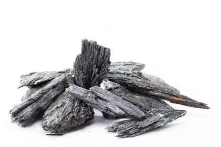 kyanite, distenium or crude gray kyanite, esoteric stone, typical of Brazil. It is used in refractory and ceramic products, including porcelain.の写真素材