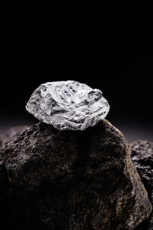 platinum nugget in excavation mine, gemstone, mining conceptの写真素材