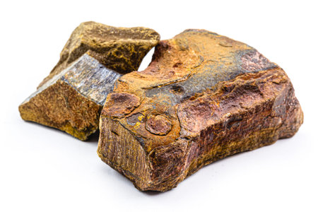 tiger's eye stone, natural, without cut, ornamental and esoteric ore, a silicified crocidolite of...