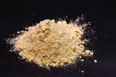 pure sulfur powder, used in medicine, or fertilizer or fungicideの写真素材