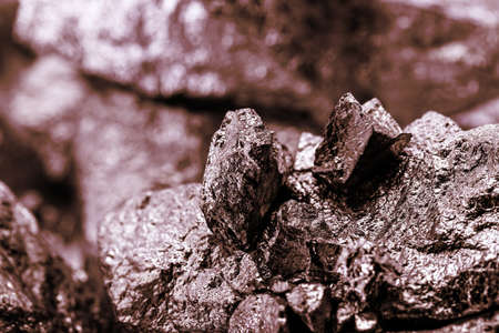 copper ore, macro photography, ore extraction mine, metal used in the production of conductive materialの写真素材