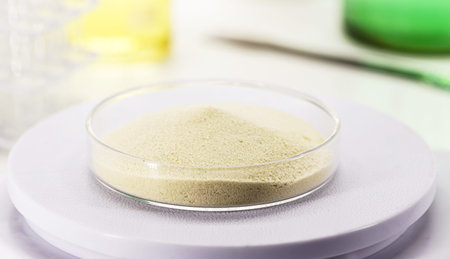 coloring pigments, colored iron oxide, in petri dish, laboratory, precision balance, industrial use