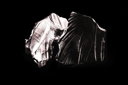 Germanium processed ore, used in semiconductor production, rare ore, isolated, copyspaceの写真素材