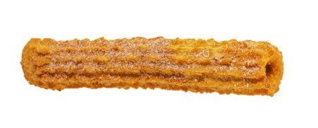 churros, fried sweet with granulated sugar, isolated white background, copyspaceの写真素材
