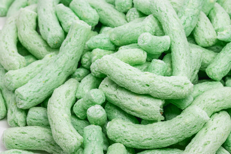 styrofoam flakes, Peanut biodegradable for Packaging , packaging filling, Biodegradable, for transportation safetyの写真素材