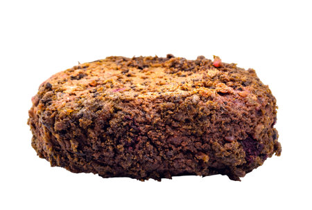 vegan burger, made with vegetables, on isolated white background, meat-free food