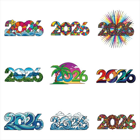 Happy new year 2016. Vector illustration. Design element for greeting card, banner, poster.のイラスト素材