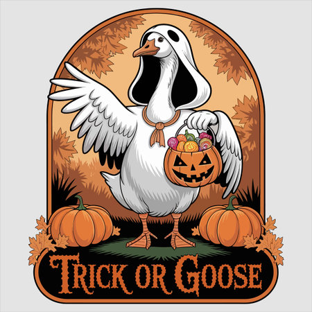 Poster for Halloween with turkey and pumpkins. Vector illustration.のイラスト素材