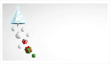 Merry Christmas and Happy New Year background. Vector Illustration.のイラスト素材