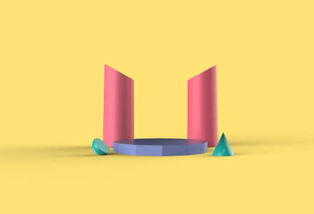 product showcase abstract 3d model backgroundの写真素材