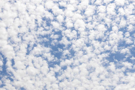Bright blue sky with feather white cloud.の写真素材