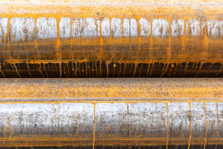 Texture of rusty metal sheet. Oxidized iron listの写真素材