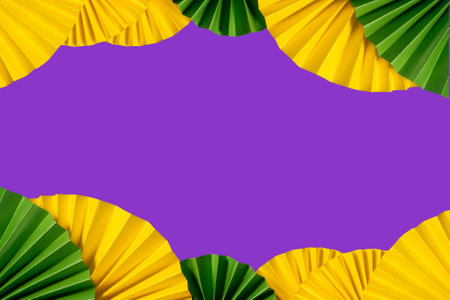 Mardi gras festive traditional color background. Abstract shiny background gold, green, purple. Glow glitter Mardi gras celebrationの写真素材