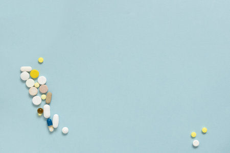 Pills for treatment. Copy spaceの写真素材