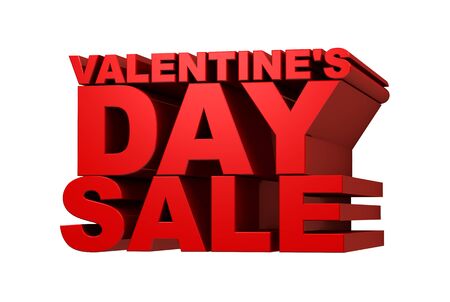 3D VALENTINES DAY SALE word on white background 3d rendering.の写真素材
