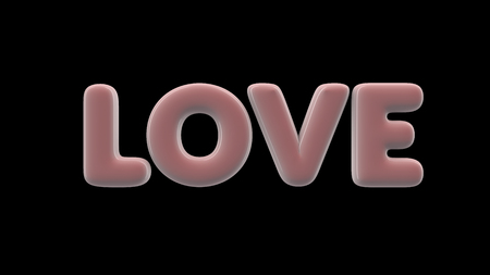 The symbol i love you 3D text to show for Valentine's day.の写真素材
