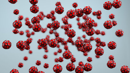 replacement of the concept of genetic engineering and genetic manipulation, neurons, depth of field 3D rendering.の写真素材