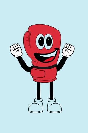 Boxing glove cartoon design, vector illustration eps10 graphic.の写真素材